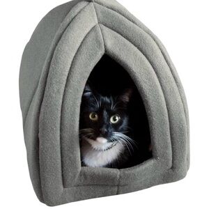Gray Cozy Cat Cave
